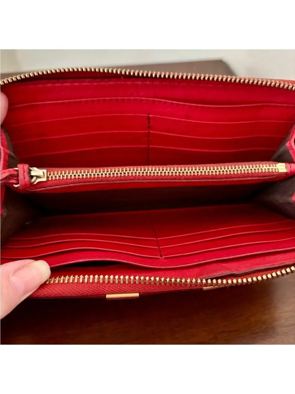 Chloé Marcie Red Leather Long Zip Around Wallet/Great Condition